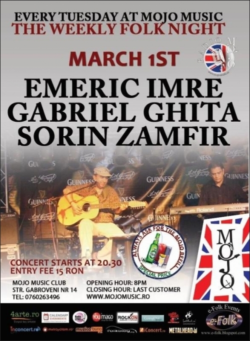 Concert Emeric Imre si invitatii sai in Mojo Brit Room