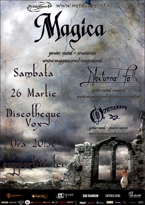 Concert Magica, Nocturnal Fear si Innerray in Suceava