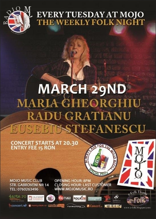 Concert Maria Gheorghiu in clubul MoJo BritRoom