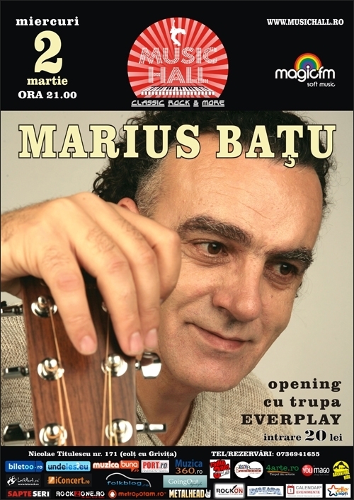 Concert Marius Batu in Music Hall