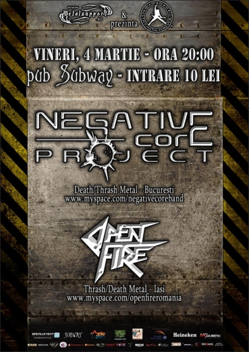 Concert Negative Core Project si Open Fire in Bacau