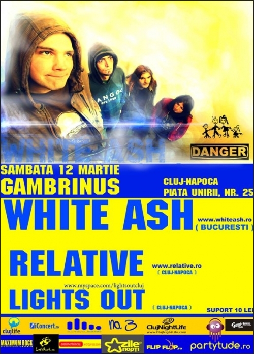 Concert White Ash, Relative si Lights Out in Cluj-Napoca