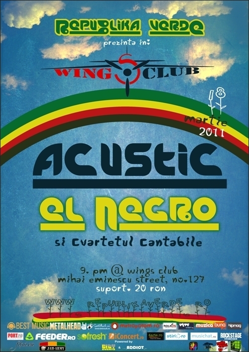 Concert acustic EL NEGRO in Wings Club