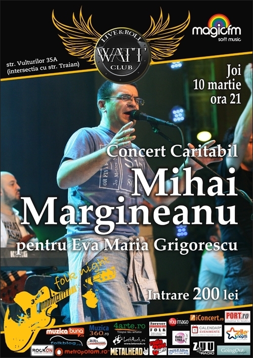 Concert umanitar Mihai Margineanu in Watt Club