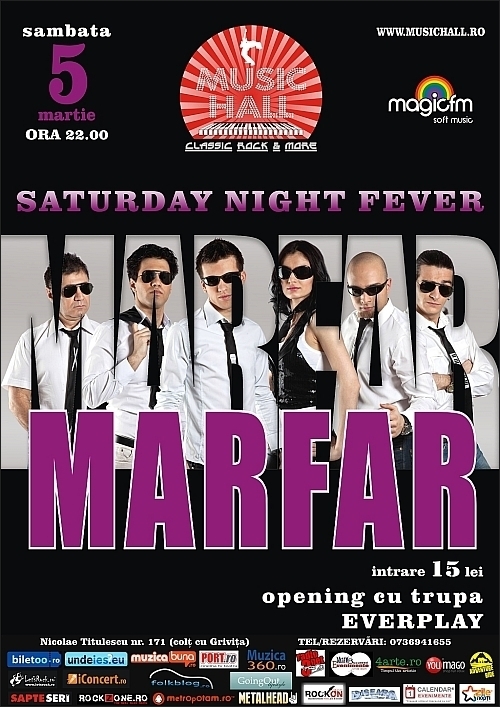 Saturday Night Fever cu trupa Marfar si Everplay in Music Hall