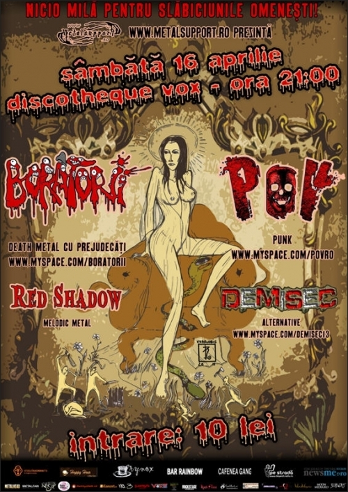 Concert Boratorii, POV, Demisec si Red Shadow in Suceava