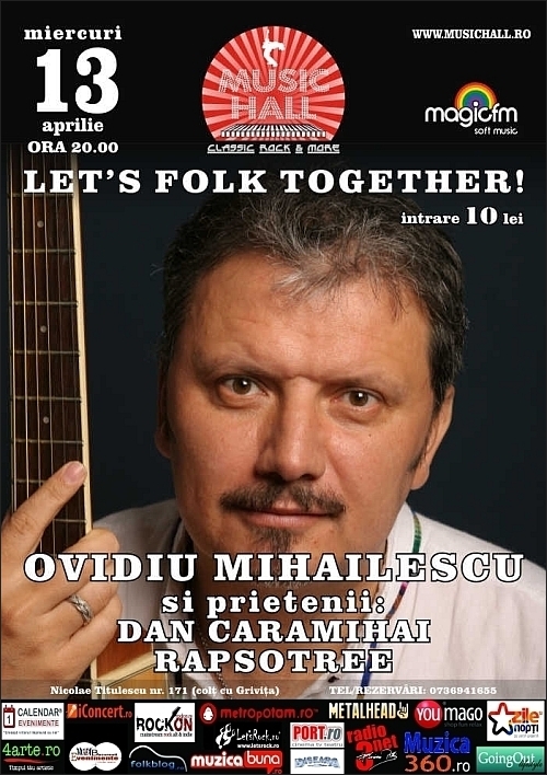 Concert Ovidiu Mihailescu, Dan Caramihai si Rapsotree in Music Hall