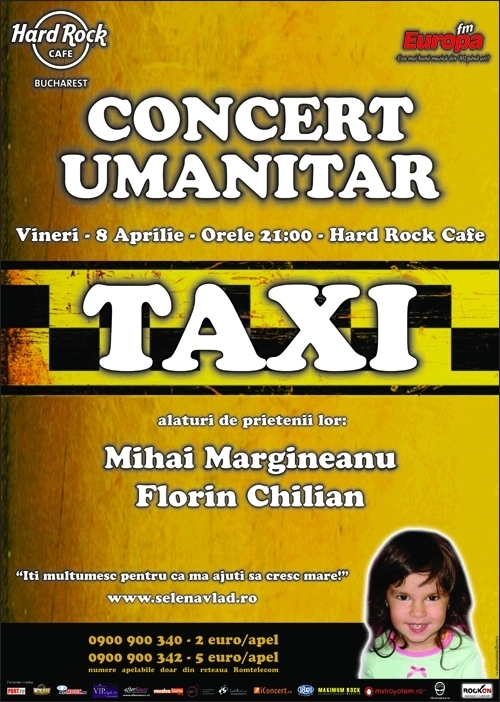 Concert umanitar Taxi si prietenii in Hard Rock Cafe