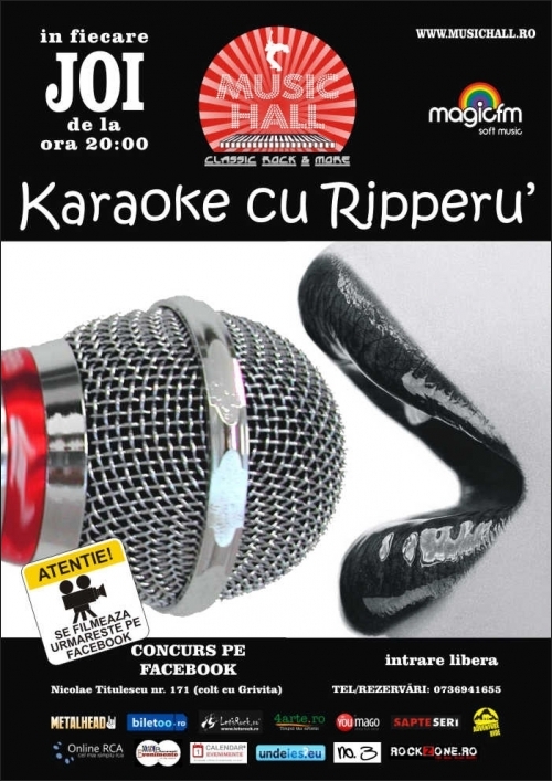 Karaoke cu Ripperu in Music Hall 14 aprilie