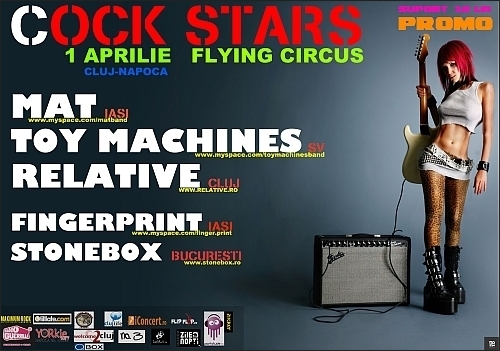 Relative, Mat, Toy Machines, Fingerprint si Stonebox in Flying Circus Pub