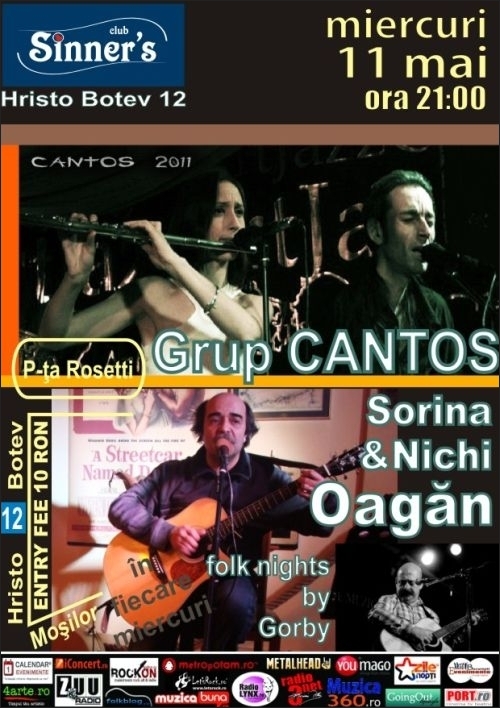 Concert CANTOS si Nichi & Sorina Oagan in Sinner's Club