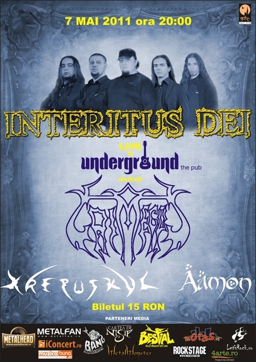Concert Interitus Dei, Grimegod, Krepuskul si Aamon in Club Underground din Iasi