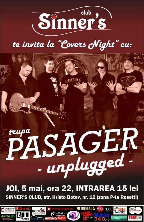 Covers Night cu Pasager in Sinner's Club