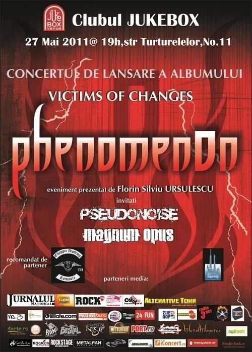Trupa PhenomenOn lanseaza albumul Victims of Changes in Jukebox Club