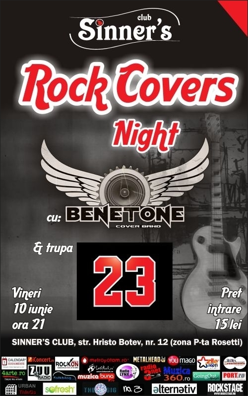 Concert Benetone Band si Trupa 23 la Live Rock Covers Night in Sinner's Club