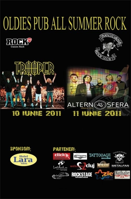 Concerte Trooper si Alternosfera la Oldies Pub All Summer Rock