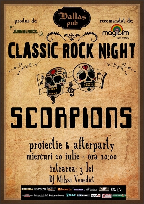 Scorpions Classic Rock Night la Dallas Pub din Botosani