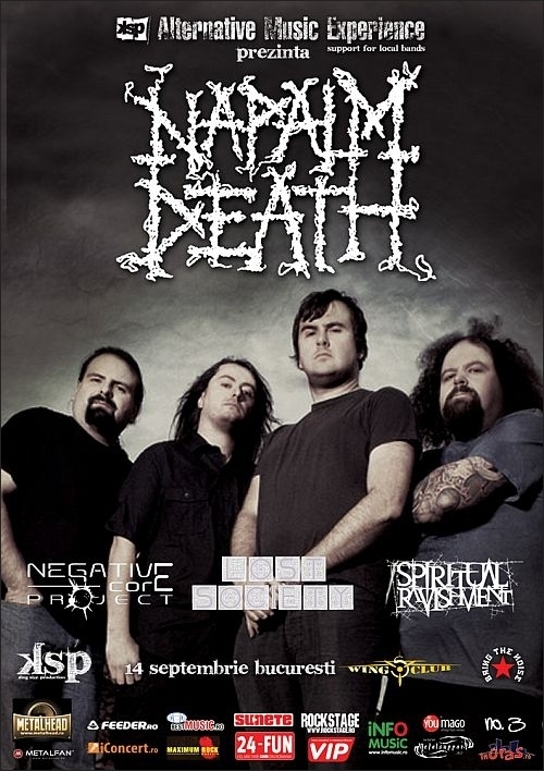 Trupele Lost Society, Spiritual Ravishment si Negative Core canta in deschidere la Napalm Death