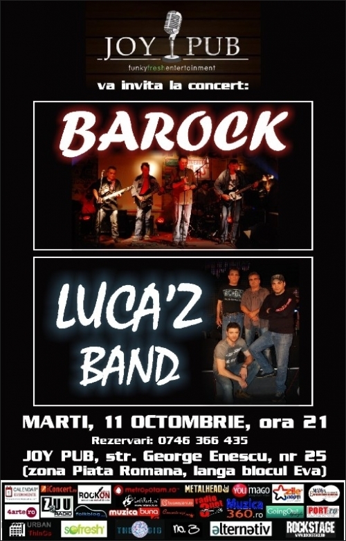 Concert Barock si Luca'z Band in Joy Pub