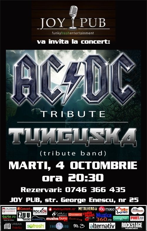 Tribut AC/DC cu trupa Tunguska in Joy Pub