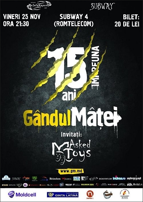 Concert Gandul Matei si Masked Toys in Subway 4 Romtelecom din Bacau