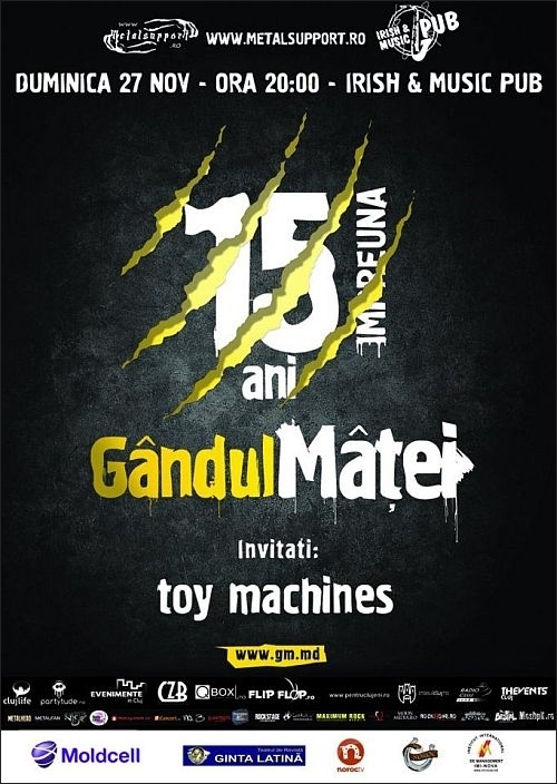 Concert Gandul Matei si Toy Machines in Irish Music Pub din Cluj-Napoca