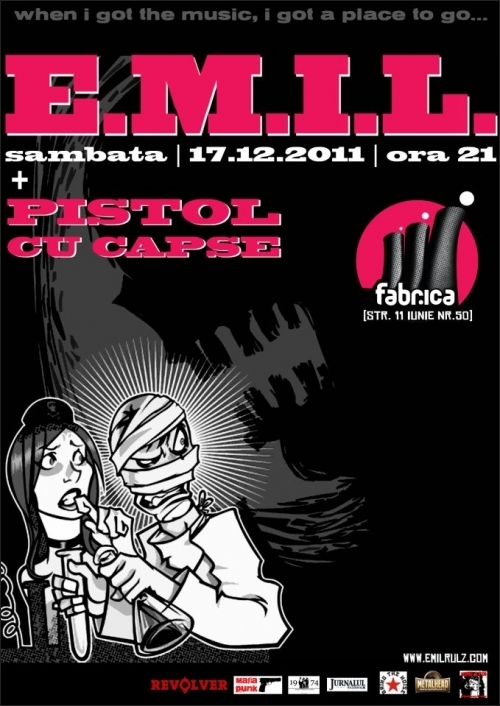 Concert EMIL si Pistol cu Capse in Club Fabrica