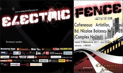 Concert Electric Fence in Cafeneaua Artistilor din Buzau