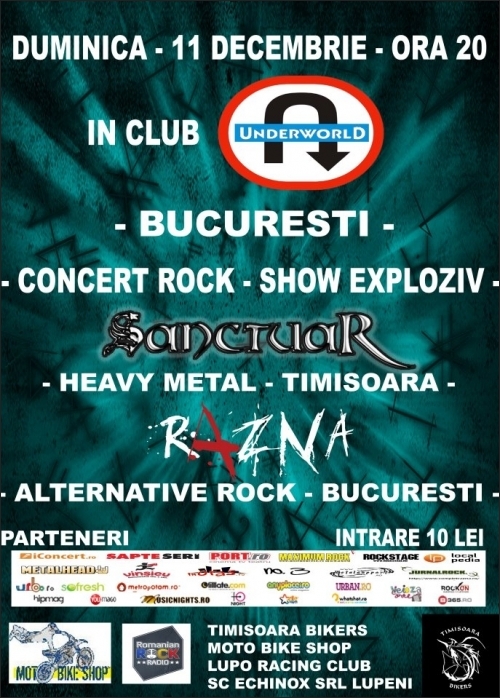 Concert Sanctuar si Razna in Club Underworld