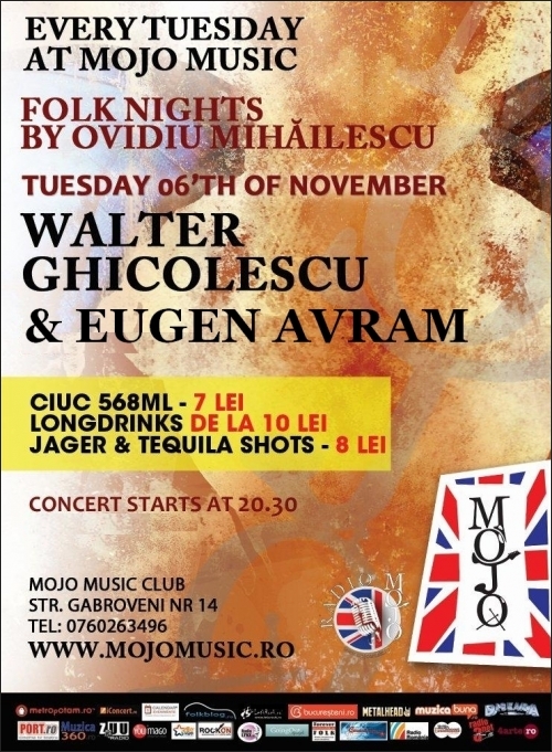 Concert Walter Ghicolescu si Eugen Avram in Club Mojo
