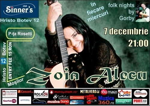 Concert Zoia Alecu in Sinner's Club