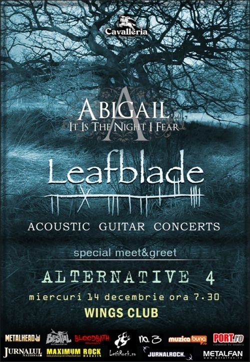 Meet&Greet Alternative 4 la concertul trupelor Leafblade si Abigail in Wings Club