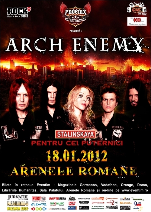 Arch Enemy vor canta la Arenele Romane