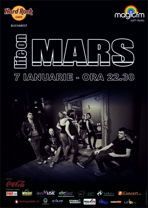 Concert Life On Mars in Hard Rock Cafe, 7 ianuarie 2012