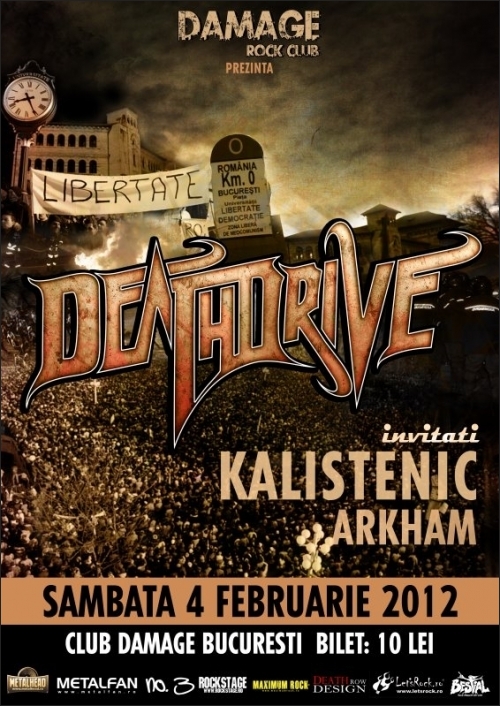 Concert Deathdrive, Kalistenic, Arkham in Damage Club