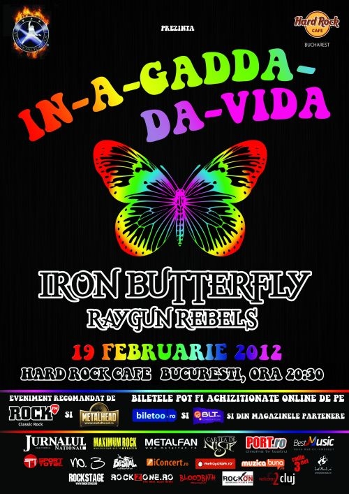 Concert Iron Butterfly si Raygun Rebels in Hard Rock Cafe