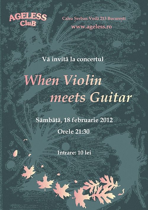 Concert When Violin meets Guitar in Ageless Club
