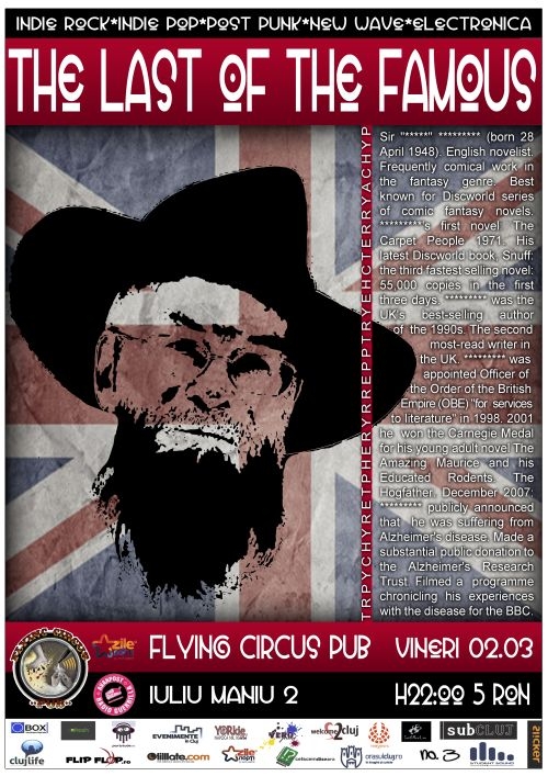 The Last of The Famous editia 8 in Flying Circus Pub