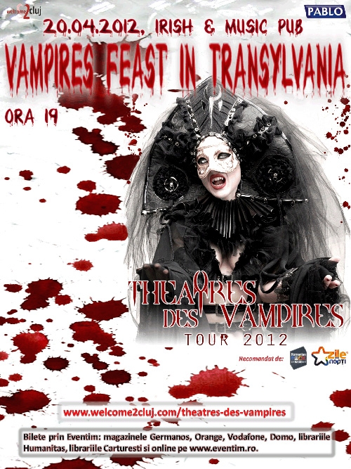 S-au pus in vanzare bilete pentru concertul Theatres des Vampires la Cluj