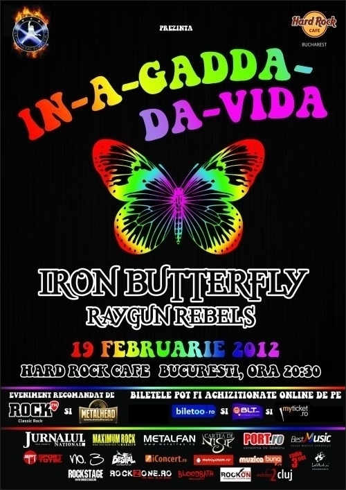 Cateva zile ne mai despart de concertul Iron Butterfly din Hard Rock Cafe