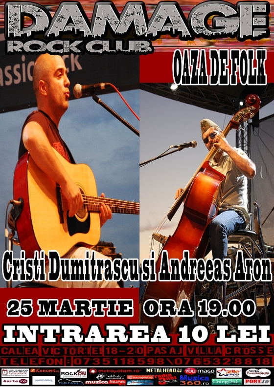 Concert Cristi Dumitrascu si Andreeas Aron in Damage