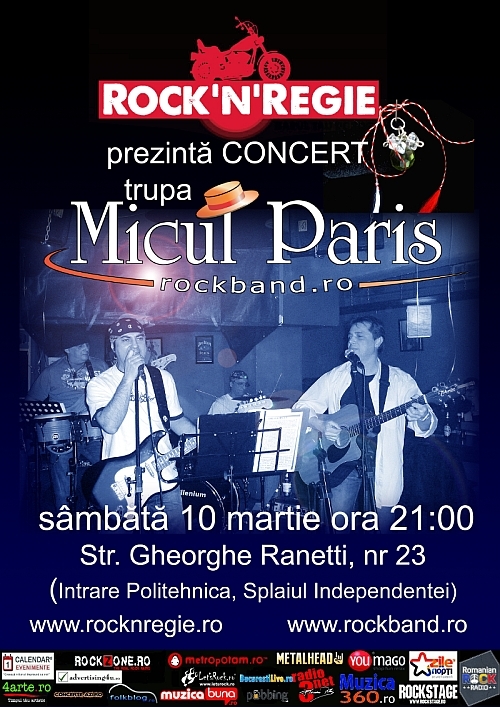 Concert Micul Paris in club Rock'n'Regie