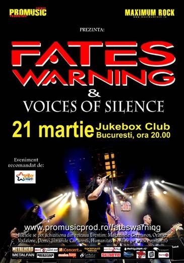 Programul concertului Fates Warning la Bucuresti