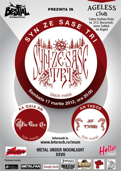 Sambata asta, singurul concert black metal din luna martie - Syn Ze Sase Tri la Bucuresti!