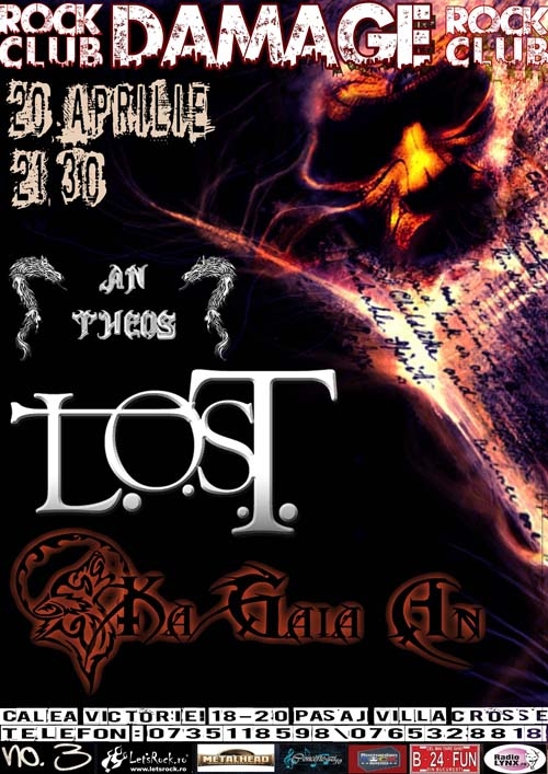 Concert L.O.S.T., Ka Gaia An si An Theos in Club Damage