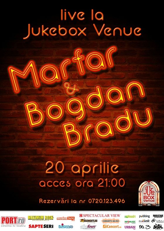 Concert Marfar si Bogdan Bradu in Jukebox Venue din Bucuresti