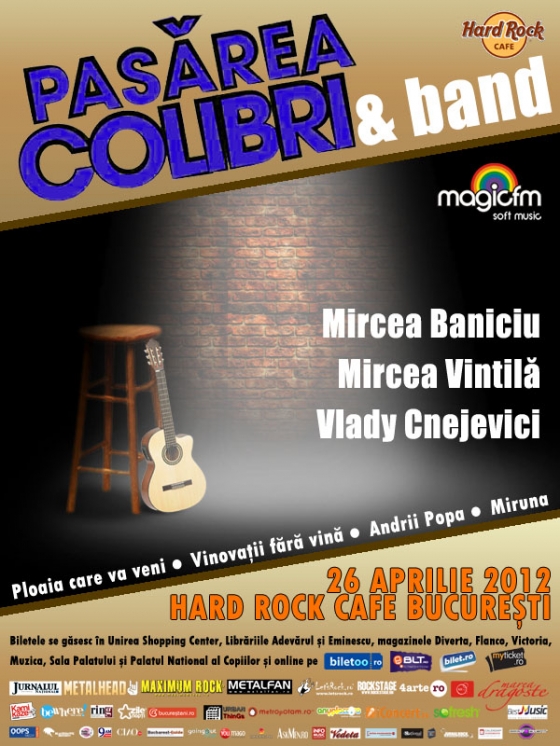 Concert Pasarea Colibri in Hard Rock Cafe