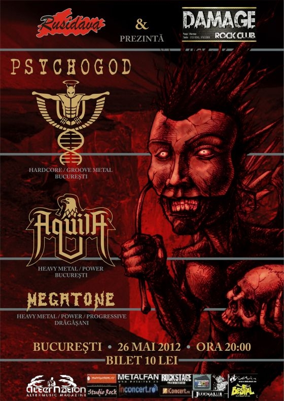 Concert Psychogod, Aquila si Megatone in Damage Club