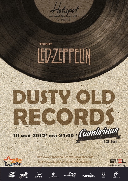 Dusty Old Records: seara tribut Led Zeppelin, la Cluj