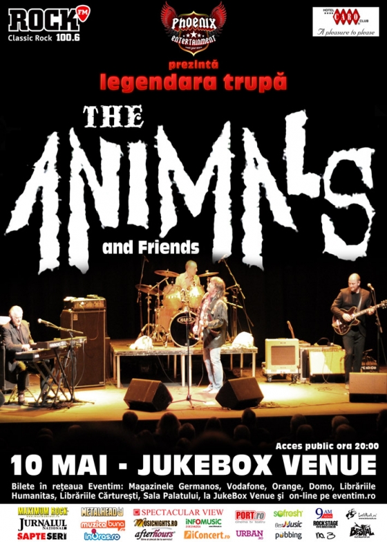 Ultima saptamana in care mai poti cumpara bilete la pret promotional la concertul The Animals & Friends